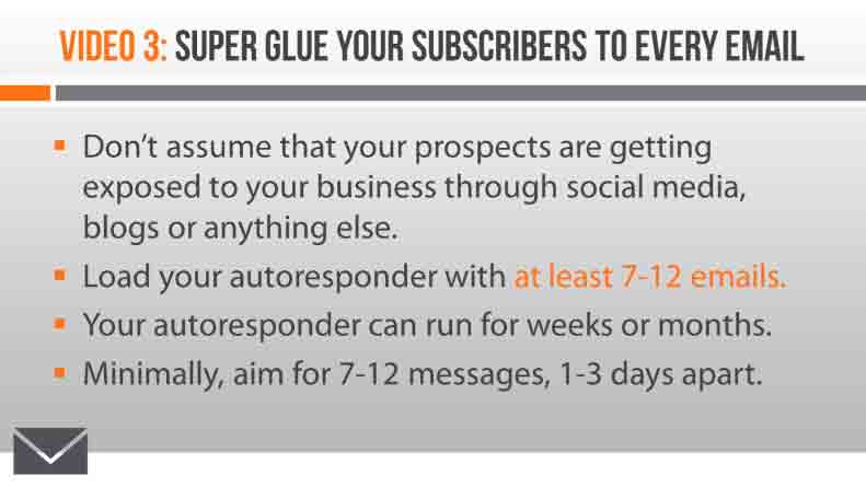 Image of Video 3 Super glue your subscribers to every email