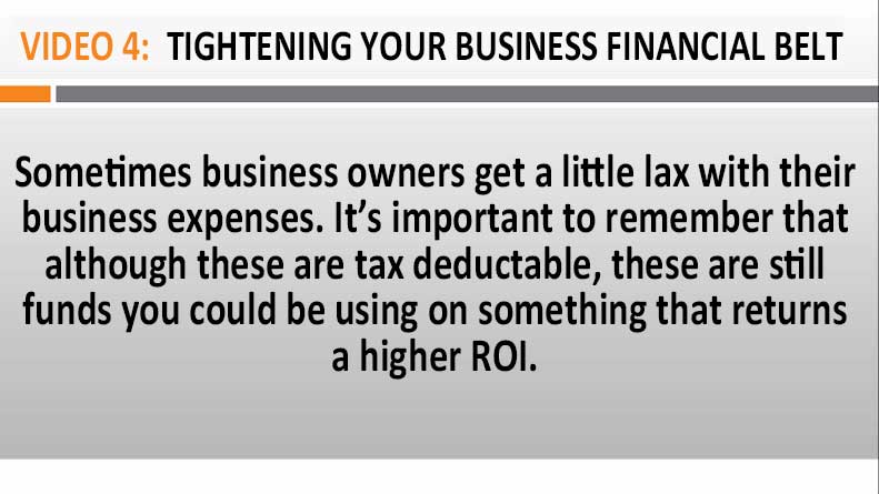 Image of video 4 Tightening Your Business Financial Belt