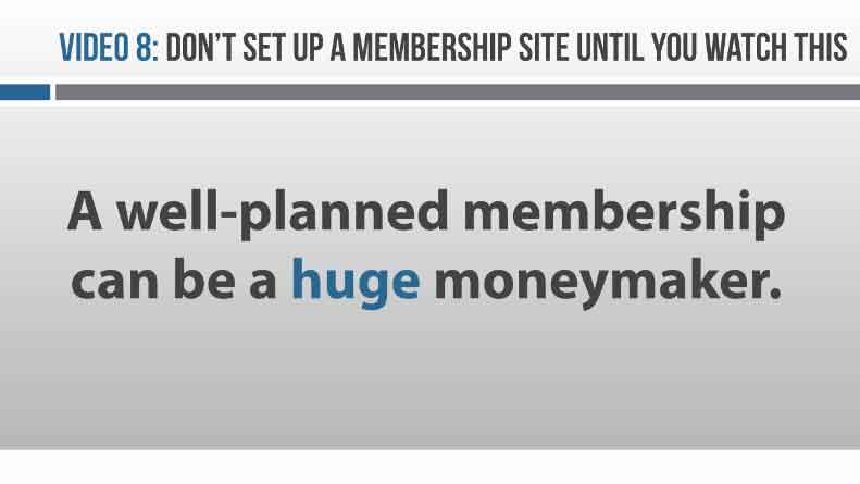 Image of Video 8 Don't Set Up a Membership Site Until You Watch This