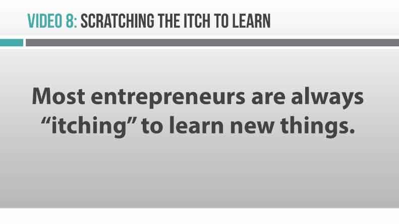 Image of Video 8 Scratching the itch to learn